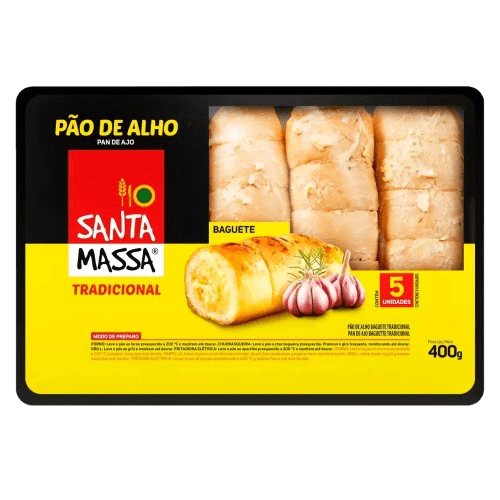 Pão de alho Tradicional Santa Massa 400g